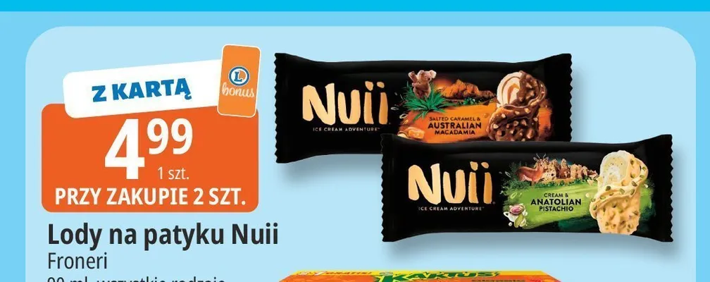 Lody na patyku Nuii Cream & Anatolian Pistachio promocja w Leclerc
