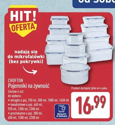 Pojemnik na żywnośc Curver promocja w Aldi