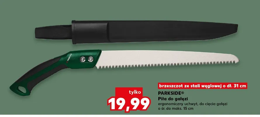 Piła do gałęzi Parkside brzeszczot ze stali węglowej 31cm ergonomiczny uchwyt promocja w Kaufland