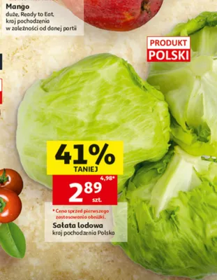 Sałata lodowa polska promocja w Auchan