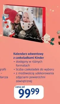 Kalendarz adwentowy z czekoladkami Kinder promocja w Drogerie DM