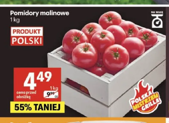 Pomidory malinowe promocja w Delikatesy Centrum