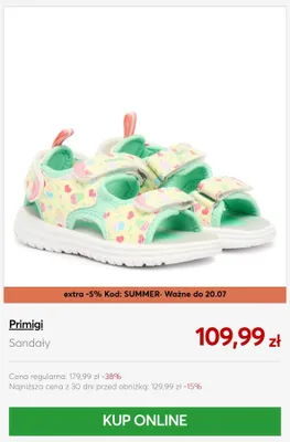 Sandały Primigi promocja w eobuwie.pl