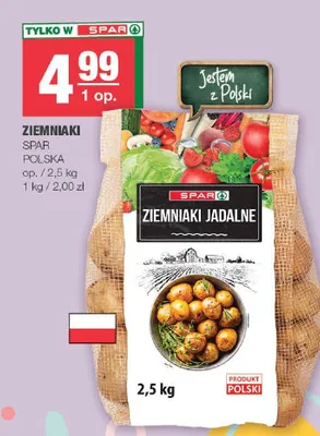 Ziemniaki jadalne promocja w SPAR