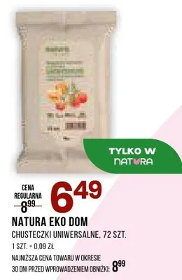 Chusteczki uniwersalne promocja w Drogerie Natura