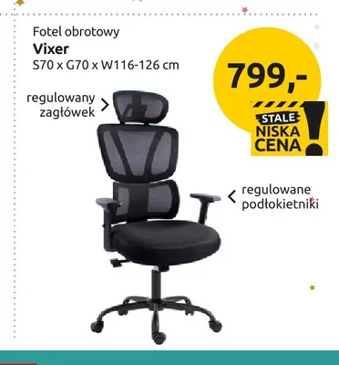 Fotel obrotowy Vixer promocja w Black Red White