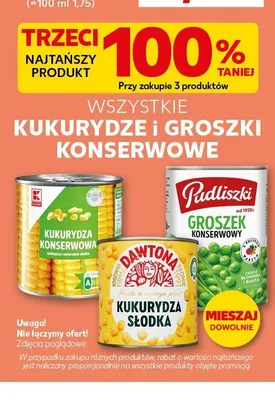 Groszek konserwowy Pudliszki promocja w Kaufland