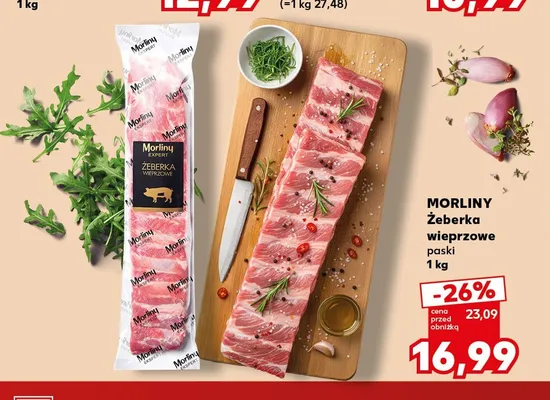Żeberka wieprzowe paski Morliny promocja w Kaufland