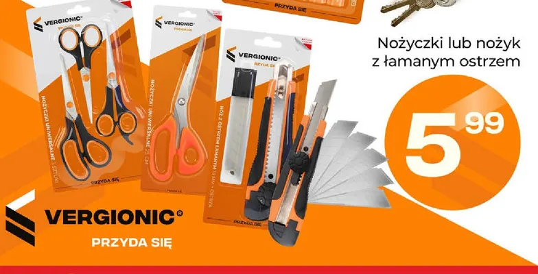 Nożyk z łamanym ostrzem 18 mm Vergionic promocja w POLOmarket