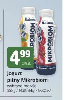 Jogurt pitny Mikrobiom Bakoma promocja w Marketvita