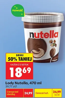 Lody Nutella promocja w Biedronka