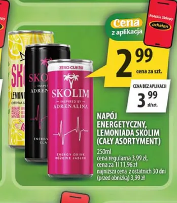 Napój energetyczny Skolim Adrenalina promocja w Arhelan