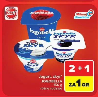 Jogurt Zott Jogobella malinowy promocja w Carrefour