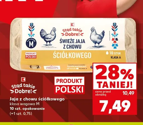 Jajka kurze z chowu ściółkowego wagowa M Stąd takie Dobre! promocja w Kaufland