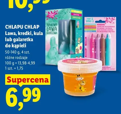 Lawa do kąpieli Chlapu Chlap promocja w Lidl