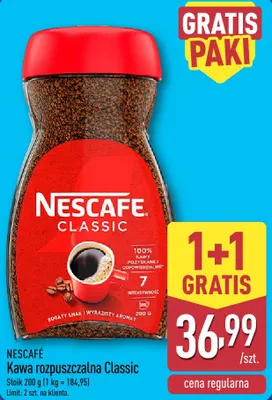 Kawa rozpuszczalna Nescafé Classic promocja w Aldi