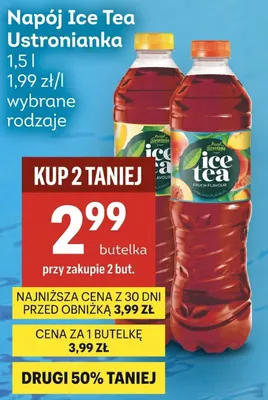 Napój Ice Tea Ustronianka cytrynowa promocja w Delikatesy Centrum