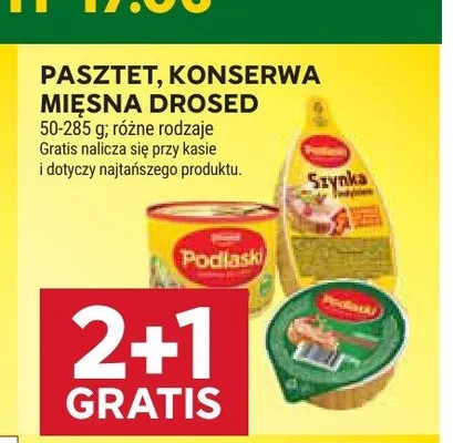 Konserwa mięsna Drosed promocja w Stokrotka