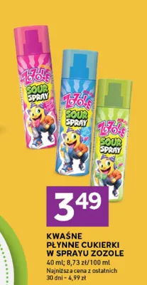 Kwaśne płynne cukierki w sprayu Zozole promocja w Stokrotka