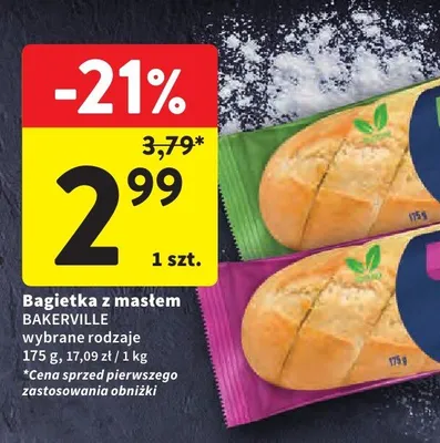 Bagietka z masłem wybrane rodzaje promocja w Intermarche
