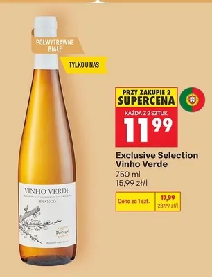 Wino Exclusive Selection Vinho Verde promocja w Biedronka
