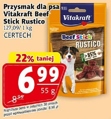 Przysmak dla psa Vitakraft Beef Stick Rustico promocja w Prim Market