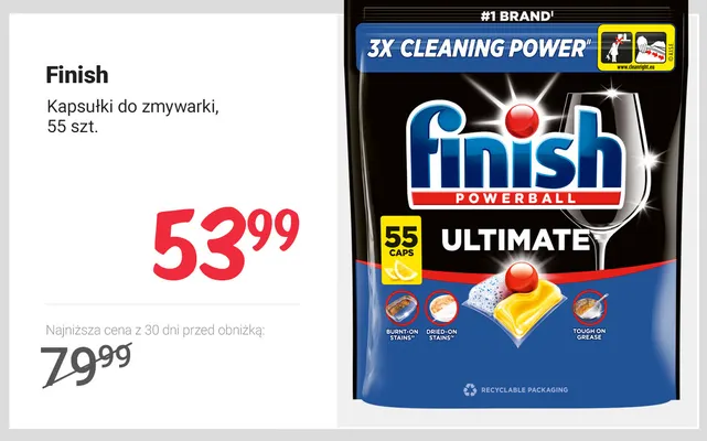 Kapsułki do zmywarki Finish promocja w Rossmann