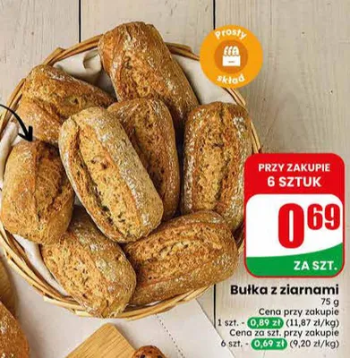 Bułka z ziarnami promocja w Dino