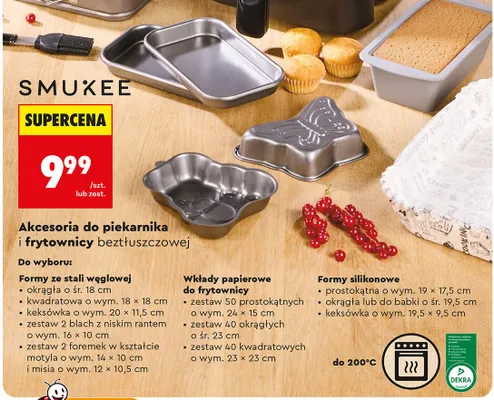 Akcesoria do piekarnika forma stalowa kwadratowa promocja w Biedronka