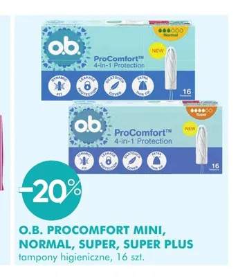 Tampony higieniczne O.B. ProComfort Super Plus promocja w Super-Pharm