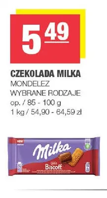 Czekolada Milka Biscoff promocja w SPAR