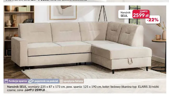 Narożnik Seul promocja w Salony Agata