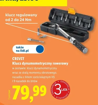 Klucz dynamometryczny rowerowy Crivit promocja w Lidl