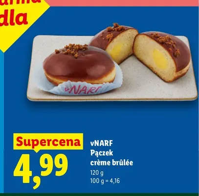 Pączek crème brûlée vNARF promocja w Lidl