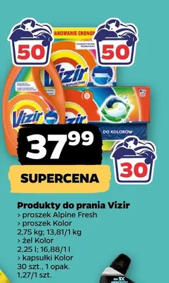 Produkty do prania Vizir proszek Alpine Fresh lub proszek Kolor, kapsułki Kolor promocja w Netto