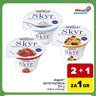 Jogurt Skyr Piątnica waniliowy promocja w Carrefour Express