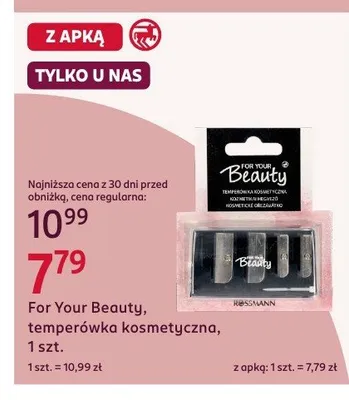 Temperówka kosmetyczna For Your Beauty promocja w Rossmann