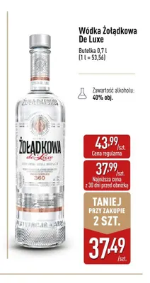 Wódka Żołądkowa De Luxe promocja w Aldi
