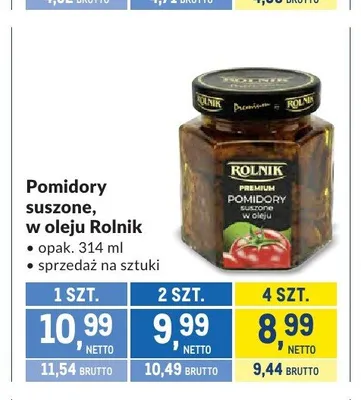 Pomidory suszone w oleju Rolnik promocja w Makro