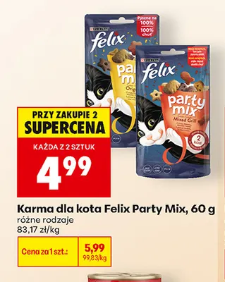 Karma dla kota Felix Party Mix promocja w Biedronka