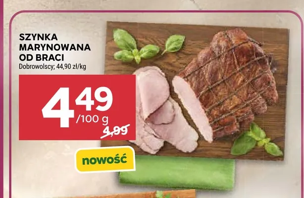 Szynka marynowana Od Braci Dobrowolscy promocja w Stokrotka