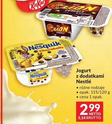 Jogurt z dodatkami Nestlé KitKat promocja w Makro