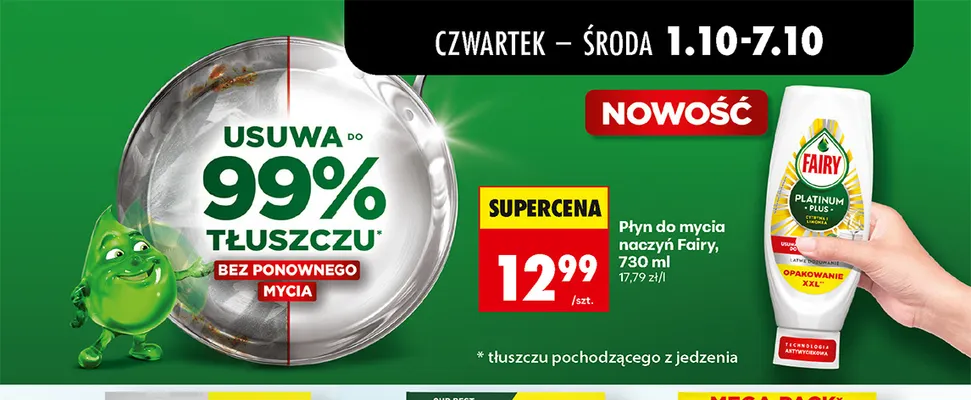 Płyn do mycia naczyń Fairy promocja w Biedronka