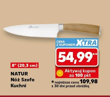 Nóż Szefa Kuchni Gerlach Natur 8" 20,3 cm promocja w Kaufland