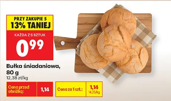 Bułka śniadaniowa promocja w Biedronka