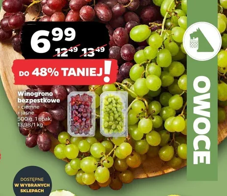 Winogrono bezpestkowe ciemne promocja w Netto