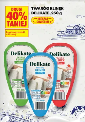 Twaróg klinek tłusty Delikate promocja w Biedronka