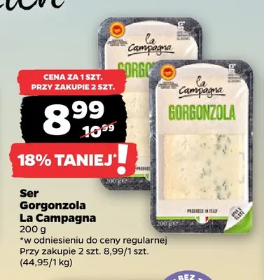 Ser gorgonzola La Campagna promocja w Netto
