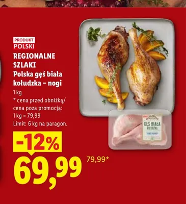 Polska gęś biała kołudzka nogi Regionalne Szlaki promocja w Lidl