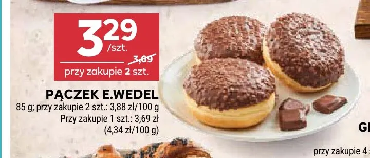 Pączek E.Wedel promocja w Stokrotka